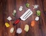 Anubhav Janni 2 Blade Vegetable Cutter Slicer Double Slice Slicing Knife Fish Scale Cleaner Knives Cabbage Cucumber Carrot Onion Peeler Fruit Stainless Steel Kitchen Chopper (Pack Of 1 Pcs) - Image 3