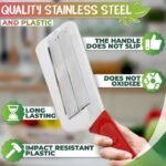 Anubhav Janni 2 Blade Vegetable Cutter Slicer Double Slice Slicing Knife Fish Scale Cleaner Knives Cabbage Cucumber Carrot Onion Peeler Fruit Stainless Steel Kitchen Chopper (Pack Of 1 Pcs) - Image 5