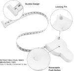 Anubhav Janni Body Measuring Tape Measure Soft for Tailors Measurements White Retractable With Lock Pin And Push Button Measurement Fat Weight Loss Sewing Tailor Sewing Tailoring (Pack Of 1 Pcs) - Image 3
