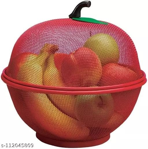 Anubhav Janni Apple Fruit Bakset Shape Net Fruits Vegetables Basket Kitchen Cover Vegetable Stand Basket Cover Kitchen Bowl Mesh lid Tabletop Holder Keep Unwanted Pets Insects (Pack Of 1 Pcs) Anubhav Janni Apple Fruit Bakset Shape Net Fruits Vegetables Basket Kitchen Cover Vegetable Stand Basket Cover Kitchen Bowl Mesh lid Tabletop Holder Keep Unwanted Pets Insects (Pack Of 1 Pcs) - Image 1