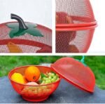 Anubhav Janni Apple Fruit Bakset Shape Net Fruits Vegetables Basket Kitchen Cover Vegetable Stand Basket Cover Kitchen Bowl Mesh lid Tabletop Holder Keep Unwanted Pets Insects (Pack Of 1 Pcs) - Image 4