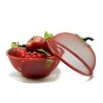 Anubhav Janni Apple Fruit Bakset Shape Net Fruits Vegetables Basket Kitchen Cover Vegetable Stand Basket Cover Kitchen Bowl Mesh lid Tabletop Holder Keep Unwanted Pets Insects (Pack Of 1 Pcs) - Image 5