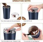 Anubhav Janni New Coffee Grinder Electric Spice Grinder Handle Manual Handheld Mill Operated Hand Crank Electric Masala Herbs Coffee Kitchen Masala Blades Ideal Travel (Pack Of 1 Pcs) - Image 5