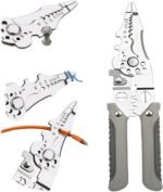 Anubhav Janni All In 1 Wire Stripper All in 1 Crimping Tool Stainless Steel Cutter Cable Crimper DIY Electrical Work Hand Wiring Work Cutter Cuts Crimps Cables Pros in Stripper (Pack Of 1 Pcs)