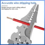 Anubhav Janni All In 1 Wire Stripper All in 1 Crimping Tool Stainless Steel Cutter Cable Crimper DIY Electrical Work Hand Wiring Work Cutter Cuts Crimps Cables Pros in Stripper (Pack Of 1 Pcs) - Image 8