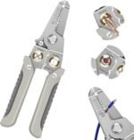 Anubhav Janni 6 In 1 Wire Stripper Professional Stripper Wire Crimping Tool Cutter Crimper Electric Cable Stripper Wiring Tools Cutter Looping Pliers Stripping Cutting (Pack Of 1 Pcs)