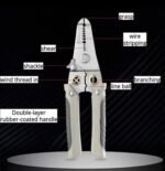 Anubhav Janni 6 In 1 Wire Stripper Professional Stripper Wire Crimping Tool Cutter Crimper Electric Cable Stripper Wiring Tools Cutter Looping Pliers Stripping Cutting (Pack Of 1 Pcs) - Image 5