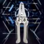 Anubhav Janni 6 In 1 Wire Stripper Professional Stripper Wire Crimping Tool Cutter Crimper Electric Cable Stripper Wiring Tools Cutter Looping Pliers Stripping Cutting (Pack Of 1 Pcs) - Image 7