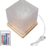 Anubhav Janni Water Ripple Night Light Crystal Lamp Projector With Remote Control And USB Cable Romantic Ocean Wave Couple Effect Table Control Bedroom Home Northern Lights Light (Pack Of 1 Pcs)