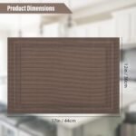 Anubhav Janni Place Mat Brown Placemats Place Mats Kitchen Dining Table Heat Resistant Stain Anti Skid Washable Table Mats Vinyl Dinner Viny Heat Resistant Placement (Pack Of 2 Pcs) - Image 3