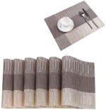 Anubhav Janni Place Mat Skin Line Placemats For Dining Table Washable Heat Resistant Table Mats Stain Resistant Woven Vinyl Mats Insulation Heat Kitchen Resistant Anti Slip Home (Pack Of 2 Pcs) - Image 4