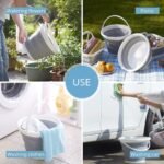 Anubhav Janni Folding Bucket 10 Ltr Portable Foldable Silicone Camping Travel Car Washing Home Outdoor Garden Activities Fordable Pail Camping Washing Fishing Hiking Travelling (Pack Of 1 Pcs) - Image 6