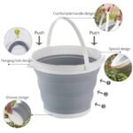 Anubhav Janni Folding Bucket 10 Ltr Portable Foldable Silicone Camping Travel Car Washing Home Outdoor Garden Activities Fordable Pail Camping Washing Fishing Hiking Travelling (Pack Of 1 Pcs) - Image 8