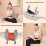 Anubhav Janni Neck Massager Cervical Pain Relief Electric Deep Tissue Shiatsu Infrared Heat Therapy Kneading Massage Machine Full Body Relax Neck Muscles Back Massager (Pack Of 1 Pcs) - Image 3