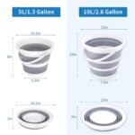 Anubhav Janni Folding Bucket 5 Ltr Multifunctional Foldable Silicone Collapsible Basin Bowl Camping Hiking Travel Bathroom Home Outdoor Garden Car Washing Fishing Travelling (Pack Of 1 Pcs) - Image 5