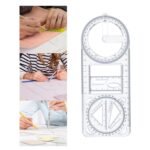 Anubhav Janni Geometric Ruller Multifunctional Ruler Mathematics Drawing Template Woodworking Style Movable Measuring School Students teacher Office Artist Architects Engineers (Pack Of 2 Pcs) - Image 2