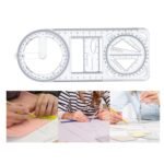 Anubhav Janni Geometric Ruller Multifunctional Ruler Mathematics Drawing Template Woodworking Style Movable Measuring School Students teacher Office Artist Architects Engineers (Pack Of 2 Pcs) - Image 4