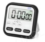 Anubhav Janni Kitchen Timer Black Stopwatch Study Screen 24hr Digital Display Magnetic Retractable Stand Students Cooking Back Foldable Cooking Workout Stopwatch Digits Alarm (Pack Of 1 Pcs)