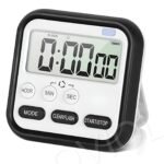 Anubhav Janni Kitchen Timer Black Stopwatch Study Screen 24hr Digital Display Magnetic Retractable Stand Students Cooking Back Foldable Cooking Workout Stopwatch Digits Alarm (Pack Of 1 Pcs)