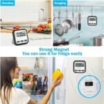 Anubhav Janni Kitchen Timer Black Stopwatch Study Screen 24hr Digital Display Magnetic Retractable Stand Students Cooking Back Foldable Cooking Workout Stopwatch Digits Alarm (Pack Of 1 Pcs) - Image 6