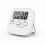 Anubhav Janni White Digital Kitchen Time Digit Timer Alarm Stop Watch Study Table Laboratory Kitchen Magnetic Stand Numbers Cooking Timer Convenient Storage Back Timers Baking (Pack Of 1 Pcs)