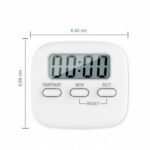 Anubhav Janni White Digital Kitchen Time Digit Timer Alarm Stop Watch Study Table Laboratory Kitchen Magnetic Stand Numbers Cooking Timer Convenient Storage Back Timers Baking (Pack Of 1 Pcs) - Image 2