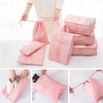 Anubhav Janni Travel Bag Pink Organizer Pouch Packing Cubes for Clothes Space Savers Bags Cosmetics Underwear Socks Shoes Toiletry Laundry Organiser pouche Cosmetics Makeup Shoes (Set Of 7) - Image 6