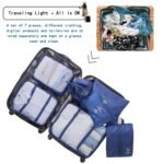 Anubhav Janni Travel Bag Dark Blue Set Organizer Packing Cubes Lightweight Luggage Organizers With Laundry Or Toiletry Organiser in Cosmetics Makeup Bags Shoe For Travel (Set Of 7) - Image 8