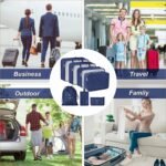 Anubhav Janni Travel Bag Dark Blue Set Organizer Packing Cubes Lightweight Luggage Organizers With Laundry Or Toiletry Organiser in Cosmetics Makeup Bags Shoe For Travel (Set Of 7) - Image 9