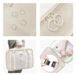Anubhav Janni 7 Pcs Travel Bag Cream Packing Cubes Travel Organizer Bags Luggage Clothes Space Savers Suitcase Cosmetics Underwear Socks Shoes Toiletry Laundry Luggage Organizers (Set Of 7) - Image 2