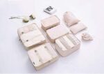 Anubhav Janni 7 Pcs Travel Bag Cream Packing Cubes Travel Organizer Bags Luggage Clothes Space Savers Suitcase Cosmetics Underwear Socks Shoes Toiletry Laundry Luggage Organizers (Set Of 7) - Image 6