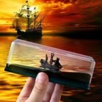 Anubhav Janni Black Titanic Ship Decoration - Unsinkable Model in a Clear Motion Bottle for Stress Relief Office or Home Desk Decor Gift and Paperweight Design Moving Cruise  (pack of 1) - Image 2