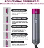 Anubhav Janni 5 In 1 Hair Styler Air Brush Dryer Volumizer Tool Women Detachable Blow Brush Straightener Curler Crimper Auto Wrap Rotating Comb Ionic Technology Salon Home (Pack Of 1 Pcs) - Image 3