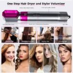 Anubhav Janni 5 In 1 Hair Styler Air Brush Dryer Volumizer Tool Women Detachable Blow Brush Straightener Curler Crimper Auto Wrap Rotating Comb Ionic Technology Salon Home (Pack Of 1 Pcs) - Image 4