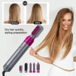 Anubhav Janni 5 In 1 Hair Styler Air Brush Dryer Volumizer Tool Women Detachable Blow Brush Straightener Curler Crimper Auto Wrap Rotating Comb Ionic Technology Salon Home (Pack Of 1 Pcs) - Image 7