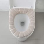 Anubhav Janni Toilet Seat Cover Pads Washable Soft Flannel Cushion Lid Comfortable Warm Mat Pad Seats Warmer Cover Standing Mat Western Pads elastic Reusable Thicker Bathroom (Pack Of 1 Pcs) - Image 3