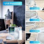 Anubhav Janni Portable Mini Fan Air Cooler Room Cooling Wind Speeds Spray Modes Timer Compact AC Home Office Dorm Travel Timer Speeds Office Home Dorm Travel Water Tank (Pack Of 1 Pcs) - Image 6