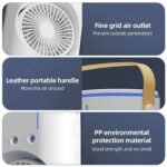 Anubhav Janni Double Fan Ended Spray Portable Cooling Mist With Dual Nozzles and Remote Control Colorful LED Lights USB Rechargeable Swing Perfect for Home Office Outdoor (Pack Of 1 Pcs) - Image 6