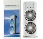 Anubhav Janni Double Fan Ended Spray Portable Cooling Mist With Dual Nozzles and Remote Control Colorful LED Lights USB Rechargeable Swing Perfect for Home Office Outdoor (Pack Of 1 Pcs) - Image 7
