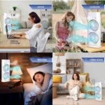 Anubhav Janni Double Fan Ended Spray Portable Cooling Mist With Dual Nozzles and Remote Control Colorful LED Lights USB Rechargeable Swing Perfect for Home Office Outdoor (Pack Of 1 Pcs) - Image 8