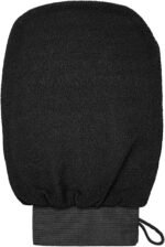 Anubhav Janni Black Body Gloves Exfoliating Glove Pure Viscose Fibre Double Layered For Magic Peeling Bath Dead Skin Tan Removal Face Premium Glove Rayon Reusable Shower Scrub bath (Set Of 2)