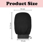 Anubhav Janni Black Body Gloves Exfoliating Glove Pure Viscose Fibre Double Layered For Magic Peeling Bath Dead Skin Tan Removal Face Premium Glove Rayon Reusable Shower Scrub bath (Set Of 2) - Image 4
