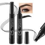 Anubhav Janni Eyebrow Pen Black Pencil Black Waterproof Microblading Micro Fork Tip Applicator Creates Fine Sketch Liquid Eye Brow Tattoo Tint Browfill Waterproof Smudge Proof (Pack Of 1 Pcs)