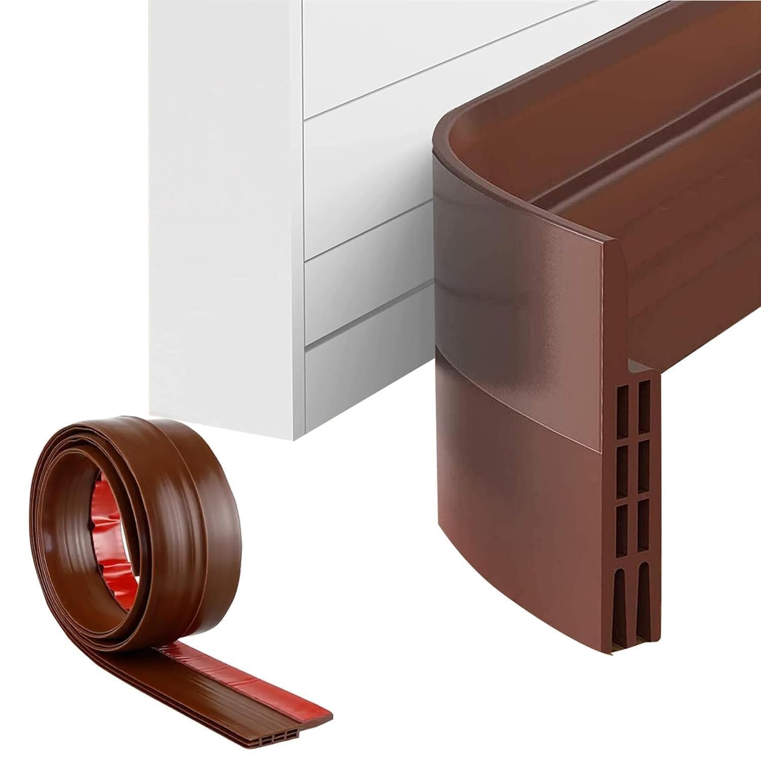 Anubhav Janni Door Shield Tape Brown Bottom Sealing Strip Self Adhesive Rubber Gap Filler Draft Stopper Silicone And Window Strip For Home Weather Stripping Air Gap (Pack Of 1 Pcs) Anubhav Janni Door Shield Tape Brown Bottom Sealing Strip Self Adhesive Rubber Gap Filler Draft Stopper Silicone And Window Strip For Home Weather Stripping Air Gap (Pack Of 1 Pcs) - Image 1
