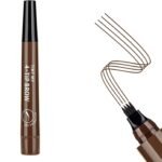 Anubhav Janni Eyebrow Pen Brown Pencil Waterproof Pencil Micro Fork Tip Applicator Creates Tattoo Tint Contour Ring Professional 4 Point Pen Marker Based On Clear Waterproof (Pack Of 1 Pcs)