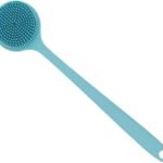 Anubhav Janni Long Handle Bath Brush Silicone Back Scrubber Shower Bath Body Brush with Long Handle BPA-Free Hypoallergenic Eco-Friendly for Soft brush Exfoliator Shower New Update (pack of 1)