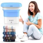 Anubhav Janni Mini Washing Machine Portable Machine Mini Washer Upgraded Spin Basket Clothes Folding Underwear Travel Home Baby Clothes Suitable Underwear Deep Cleaning Clothes (Pack Of 1 Pcs) - Image 2