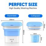 Anubhav Janni Mini Washing Machine Portable Machine Mini Washer Upgraded Spin Basket Clothes Folding Underwear Travel Home Baby Clothes Suitable Underwear Deep Cleaning Clothes (Pack Of 1 Pcs) - Image 8
