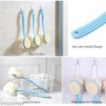 Anubhav Janni 2 in 1 Bath Brush Handle with Bristles and Loofah Shower Back Scrubber Sponge Long for Wet or Dry Men Women Exfoliating With Curved Handled Skin Bath Massage Suitable (pack of 1) - Image 2