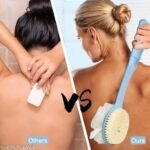 Anubhav Janni 2 in 1 Bath Brush Handle with Bristles and Loofah Shower Back Scrubber Sponge Long for Wet or Dry Men Women Exfoliating With Curved Handled Skin Bath Massage Suitable (pack of 1) - Image 4